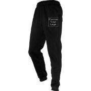 Black Unisex Joggers with Custom Print - Free Design