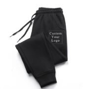 Black Unisex Joggers with Personalized Print - Free Customization Service