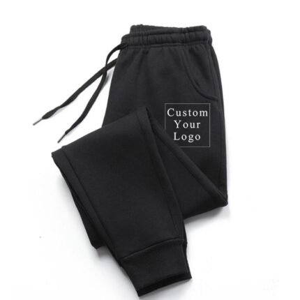 Black Unisex Joggers with Personalized Print - Free Customization Service
