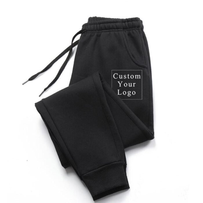 Black Unisex Joggers with Personalized Print - Free Customization Service
