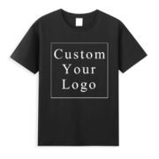 Black Men's T-Shirt with Custom Design - Free Print Service