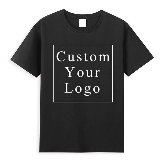 Black Men's T-Shirt with Custom Design - Free Print Service