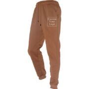 Brown Unisex Joggers with Custom Print - Free Design