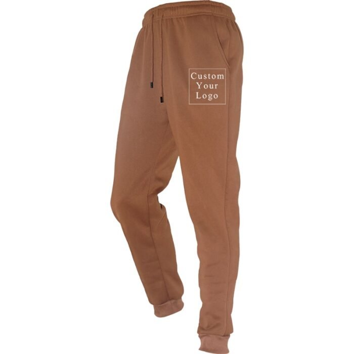 Brown Unisex Joggers with Custom Print - Free Design