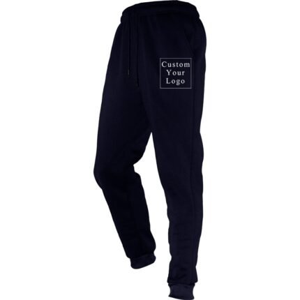 Dark Blue Unisex Joggers with Custom Print - Free Design