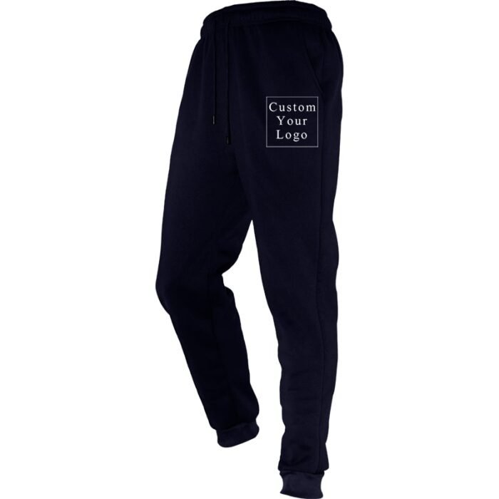 Dark Blue Unisex Joggers with Custom Print - Free Design