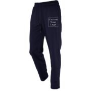 Dark Blue Straight Leg Sweatpants with Custom Print - Free Design Service