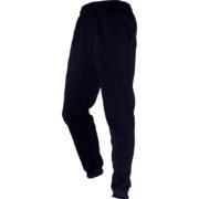 Unisex Plain Dark Blue Fleece Joggers - Soft 250g Polyester