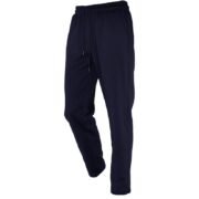 Unisex Plain Dark Blue Straight Leg Sweatpants - Fleece Lined 250g Polyester
