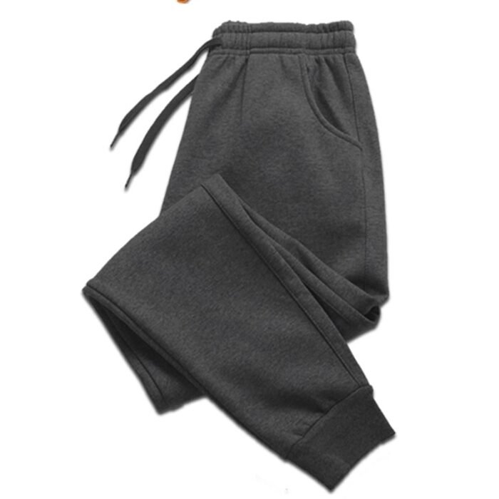 Unisex Plain Dark Grey Joggers - Premium Polyester Athleisure Pants