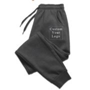 Dark Grey Unisex Joggers with Custom Logo - Free Printing Included