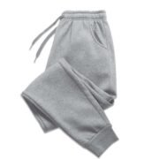 Unisex Plain Light Grey Joggers - Comfortable Polyester Sportswear