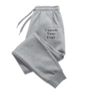 Light Grey Unisex Joggers with Custom Design - Free Personalization