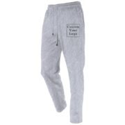 Light Grey Straight Leg Sweatpants with Custom Print - Free Design Service