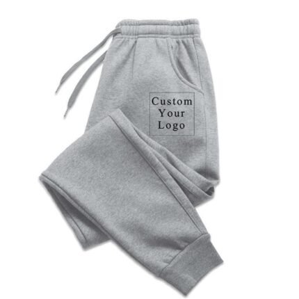 Light Grey Unisex Joggers with Custom Design - Free Personalization