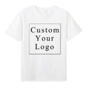 White Men's T-Shirt with Custom Print - Free Design Service