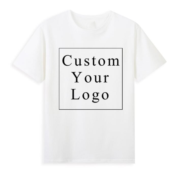 White Men's T-Shirt with Custom Print - Free Design Service