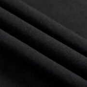 Close-up of Black T-shirt Fabric Texture - Soft and Smooth Material
