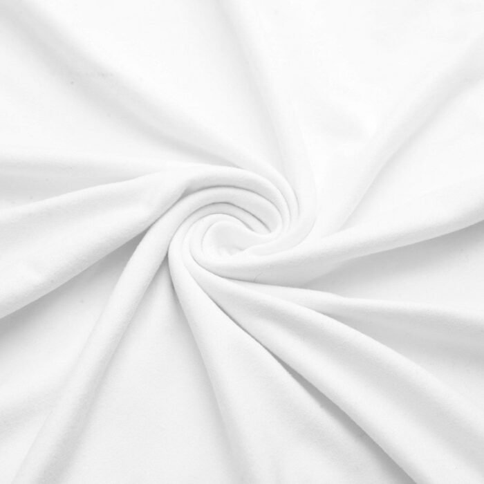 Close-up of White T-shirt Fabric Texture - Soft and Breathable Material