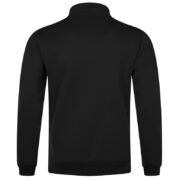 Back view of a black stand-collar full-zip sweatshirt, part of a Stand-Collar Zip-Up Sweatshirt Set.