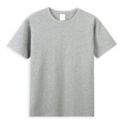 Men's Plain Light Grey T-Shirt - Soft Cotton Basic Tee