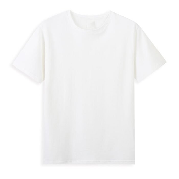 Men's Plain White T-Shirt - 100% Cotton Crew Neck Tee