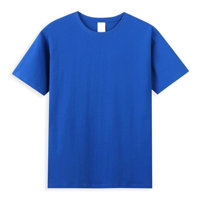Men's Plain Blue T-Shirt - Vibrant 100% Cotton Tee