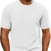 Men's Summer Hollow Breathable Sweater Solid Color T-shirt - immagine 3