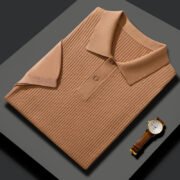 Men's Casual Solid Color Wool Knitted Half Sleeve - Image 7