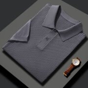 Men's Casual Solid Color Wool Knitted Half Sleeve - Image 4