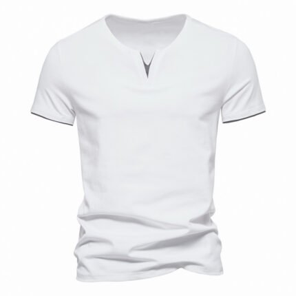 V-neck T-shirt Men's Short-sleeved Men's Summer Stretch Bottoming Shirt