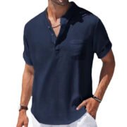 Cotton Linen Linen Men's Short-sleeved T-shirt - Image 6