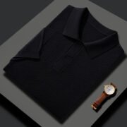 Men's Casual Solid Color Wool Knitted Half Sleeve - Image 6