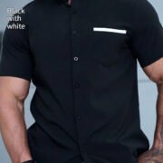 Summer New Men's Color Matching Fashion Short Sleeve Shirt - Image 7
