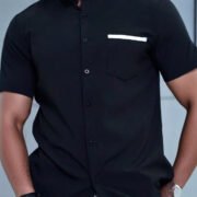 Summer New Men's Color Matching Fashion Short Sleeve Shirt - Image 2