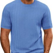 Men's Summer Hollow Breathable Sweater Solid Color T-shirt - immagine 10